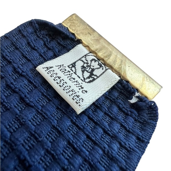 Vintage Katherine Accessories Blue Stretch Retro Belt Angel Wings Statement MCM